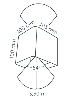in-lite Ace Up-Down 100-230V - technical drawing