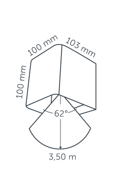 in-lite Ace Down 100-230V - technical drawing