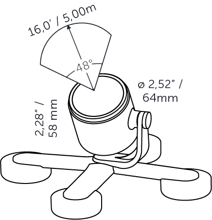 in-lite Sub - technical drawing with dimensions