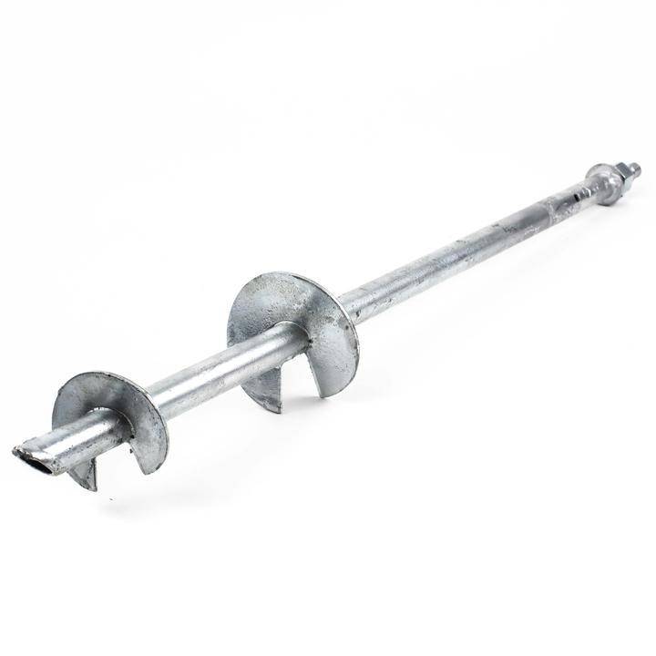 TITAN Deck Foot Anchor heavy-duty steel auger screw component for ground foundation.