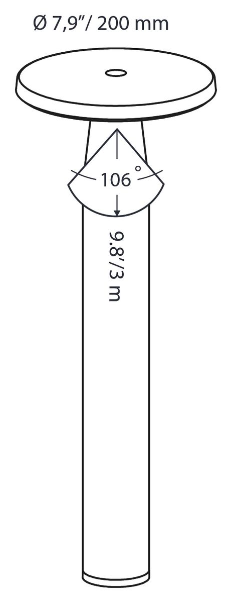 in-lite Disc - technical drawing with dimensions