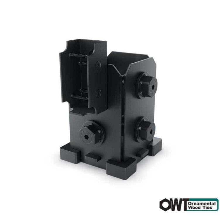 OZCO OWT 4×4 Post Base Single Rail Saddle – Ironwood