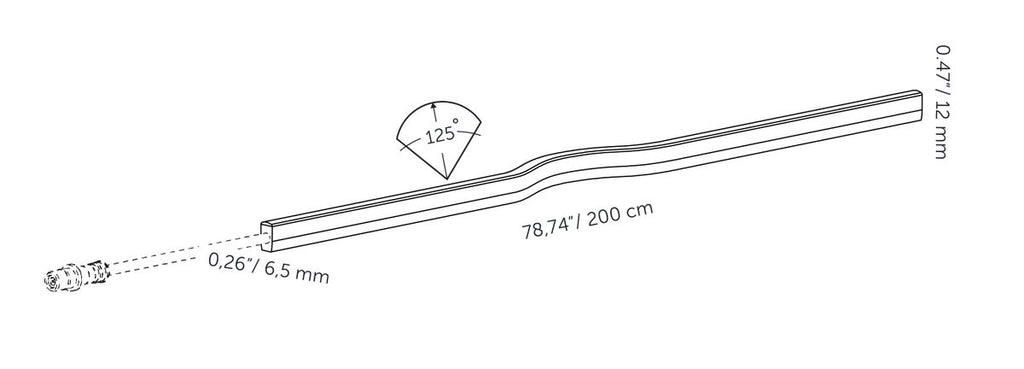 in-lite Evo Flex - technical drawing 2m