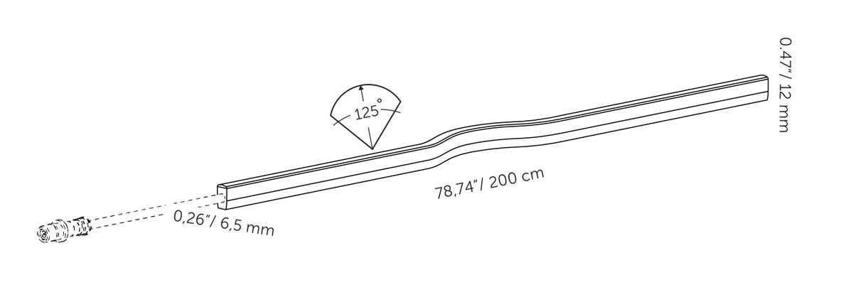 in-lite Evo Flex - technical drawing 2m