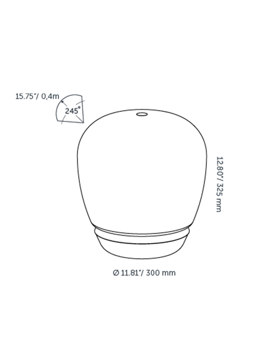 in-lite Voque - technical drawing with dimensions