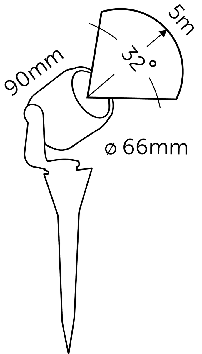in-lite Smart Scope Tone - technical drawing with dimensions