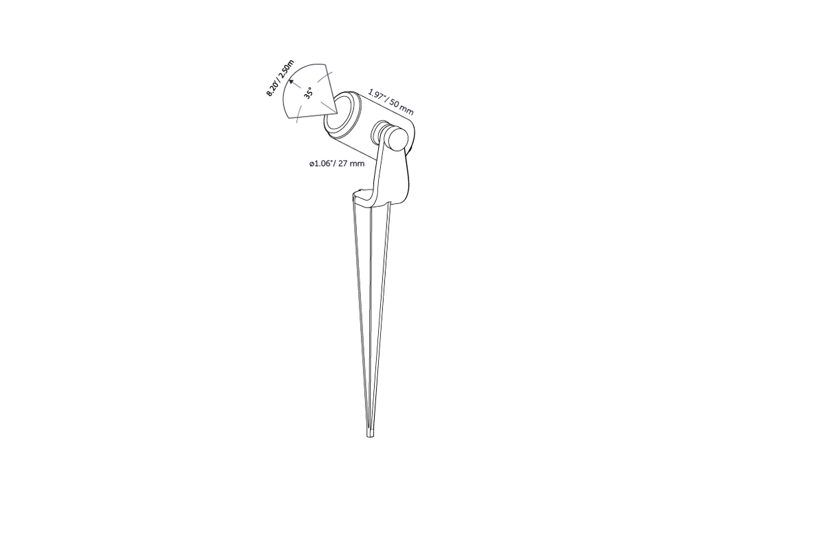 in-lite Micro Scope - technical drawing with dimensions
