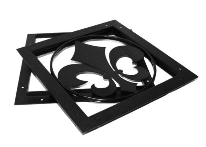 OZCO Ornamental Gate Accent - Fleur-De-Lis
