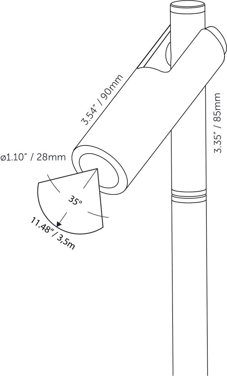 in-lite Aim Triple - technical drawing with dimensions