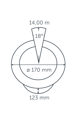 in-lite Big Nero Narrow - technical drawing with dimensions