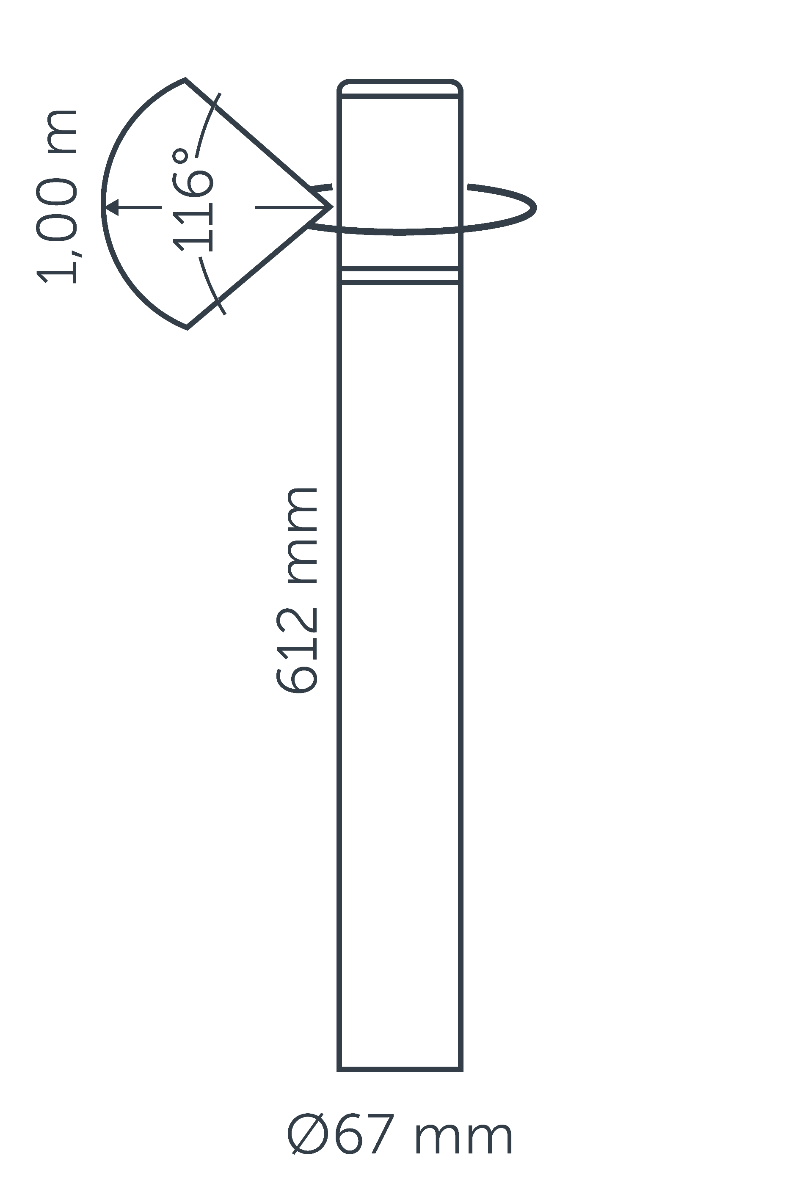 in-lite Liv - technical drawing with dimensions