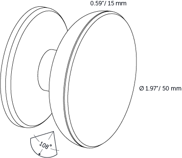 in-lite Mini Sway Wall - technical drawing with dimensions