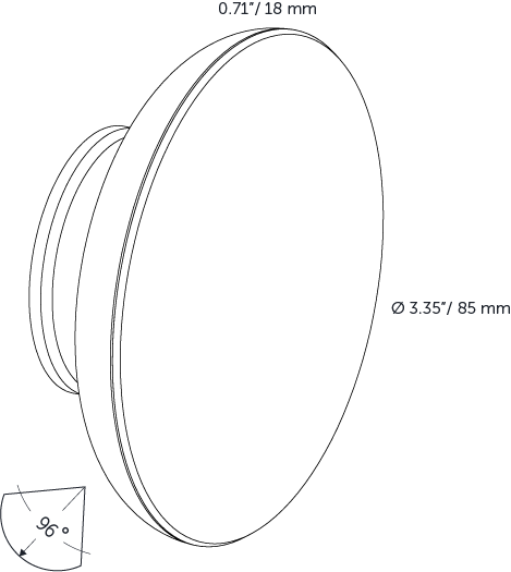 in-lite Sway Wall - technical drawing with dimensions