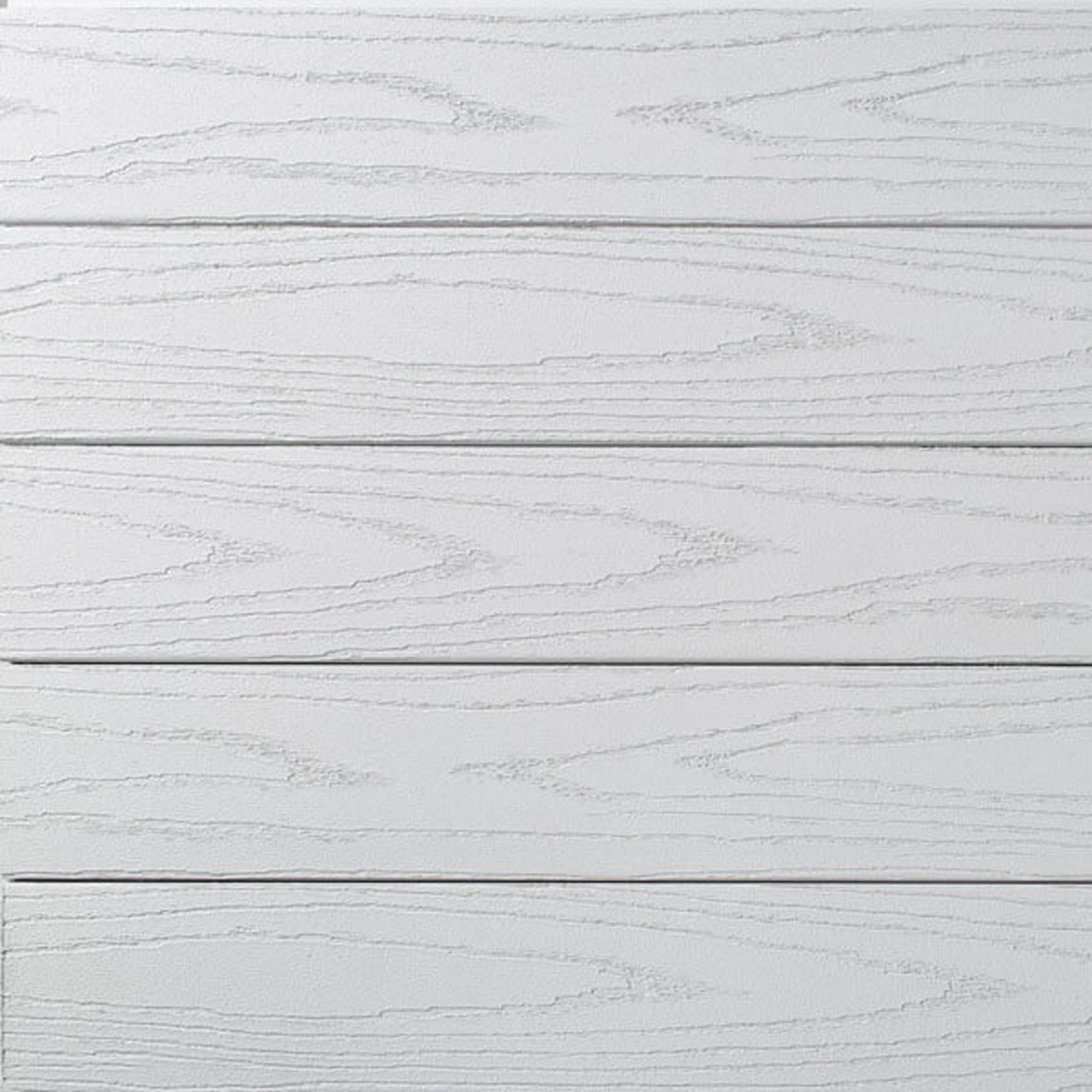 Close-up texture of AZEK Porch Oyster showing a light neutral beige finish with a seamless tongue and groove interlocking design. Shop at Deck Outlet!
