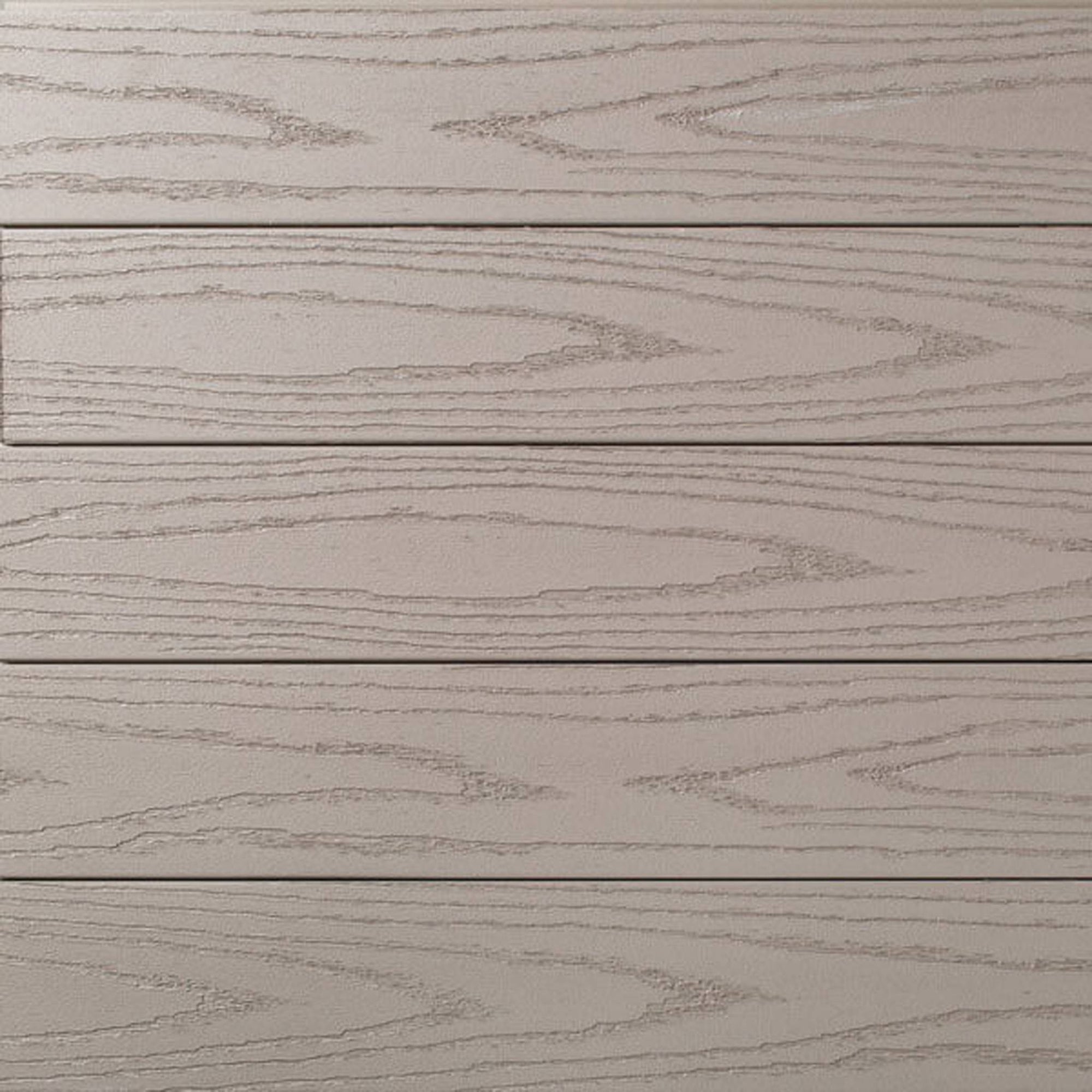 Close-up texture of AZEK Porch Slate Gray showing a smooth, solid grey finish with a seamless tongue and groove interlocking design. Shop at Deck Outlet!