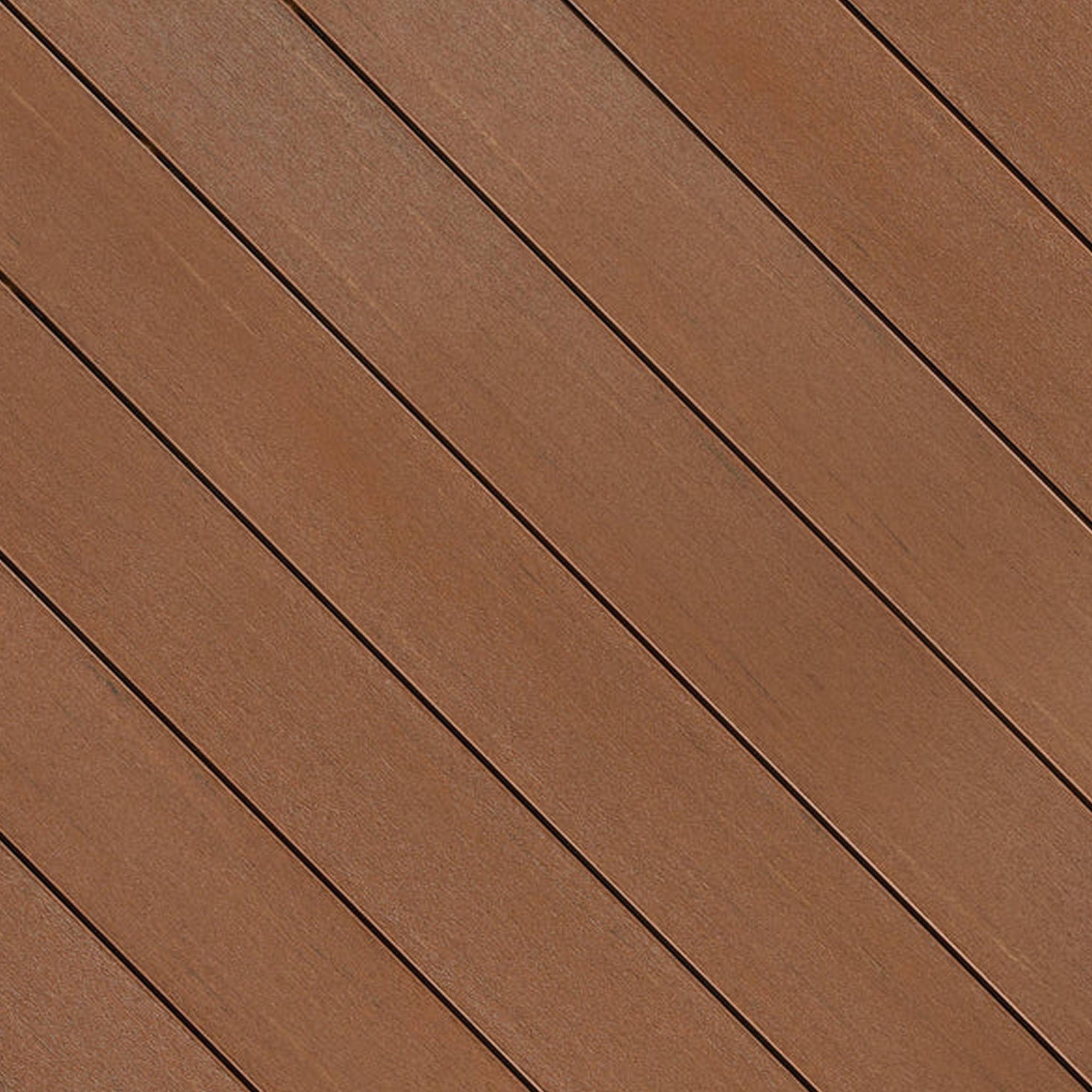 Close-up of Fiberon Promenade Natural Reef PVC decking board, showcasing its light sandy tones, matte wood-grain texture, and slip-resistant surface.