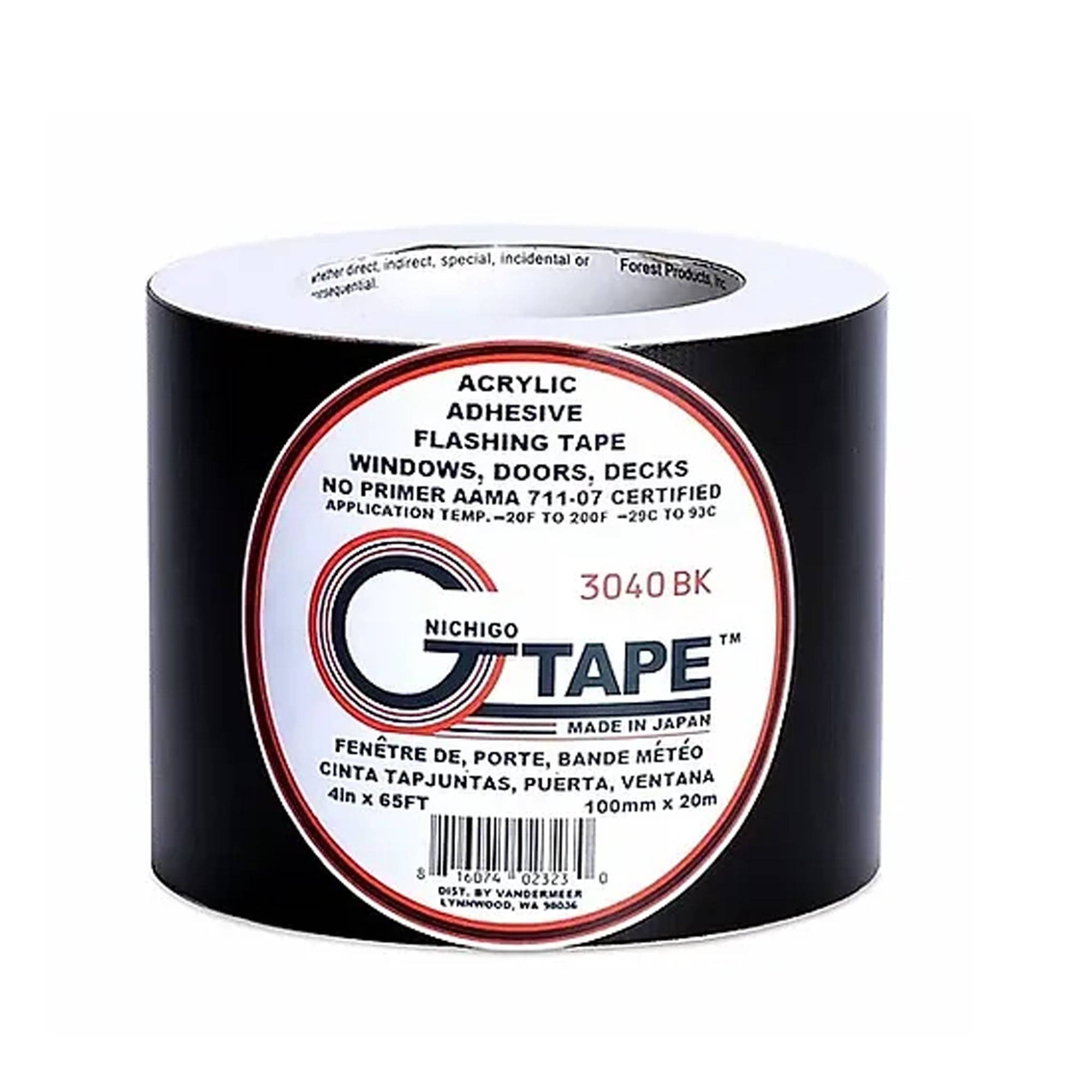 GTape Flashing Tape – Black, 65' Roll