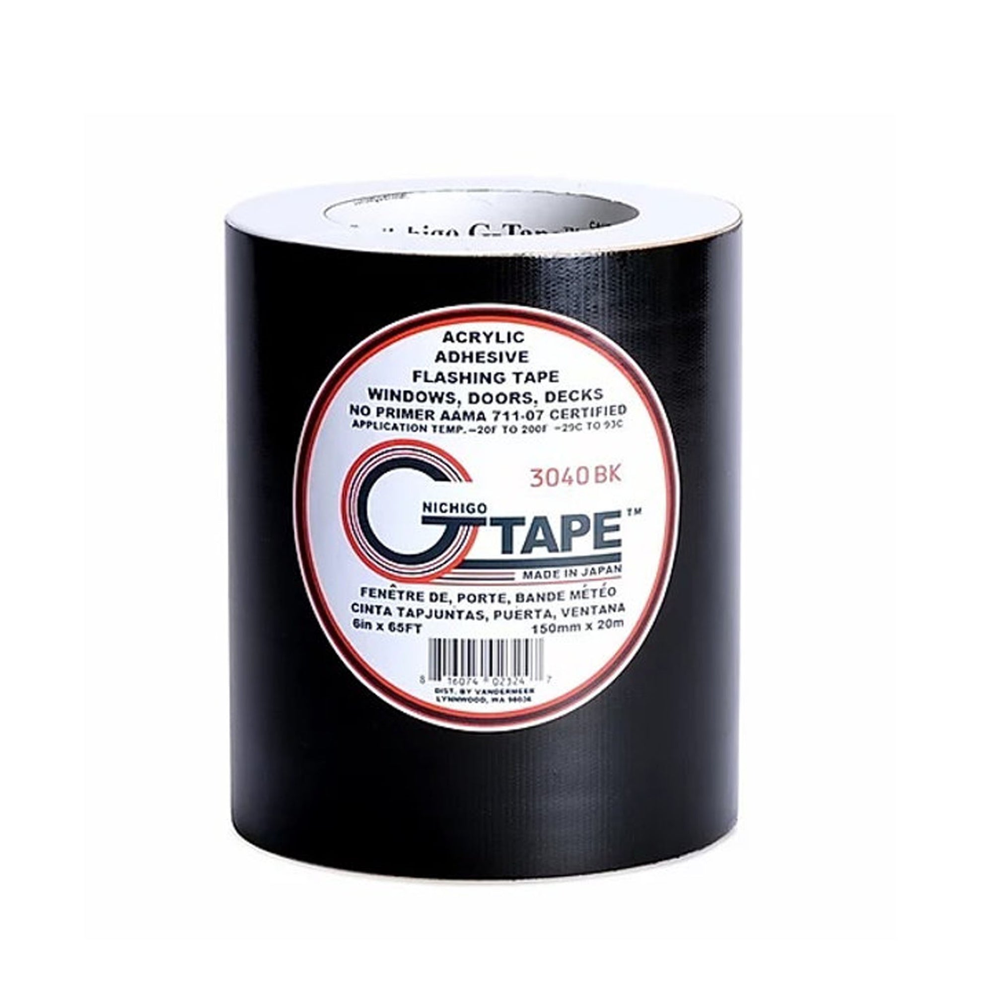 GTape Flashing Tape – Black, 65' Roll
