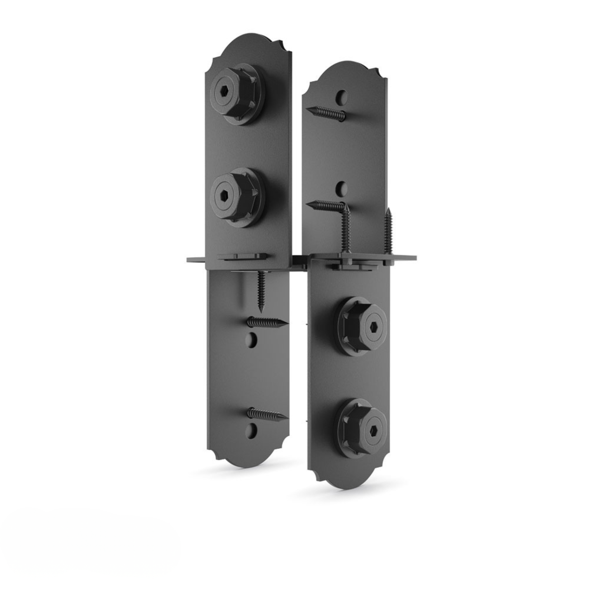 OZCO Laredo Sunset 4x4 post cap black steel decorative cap for exposed wood posts