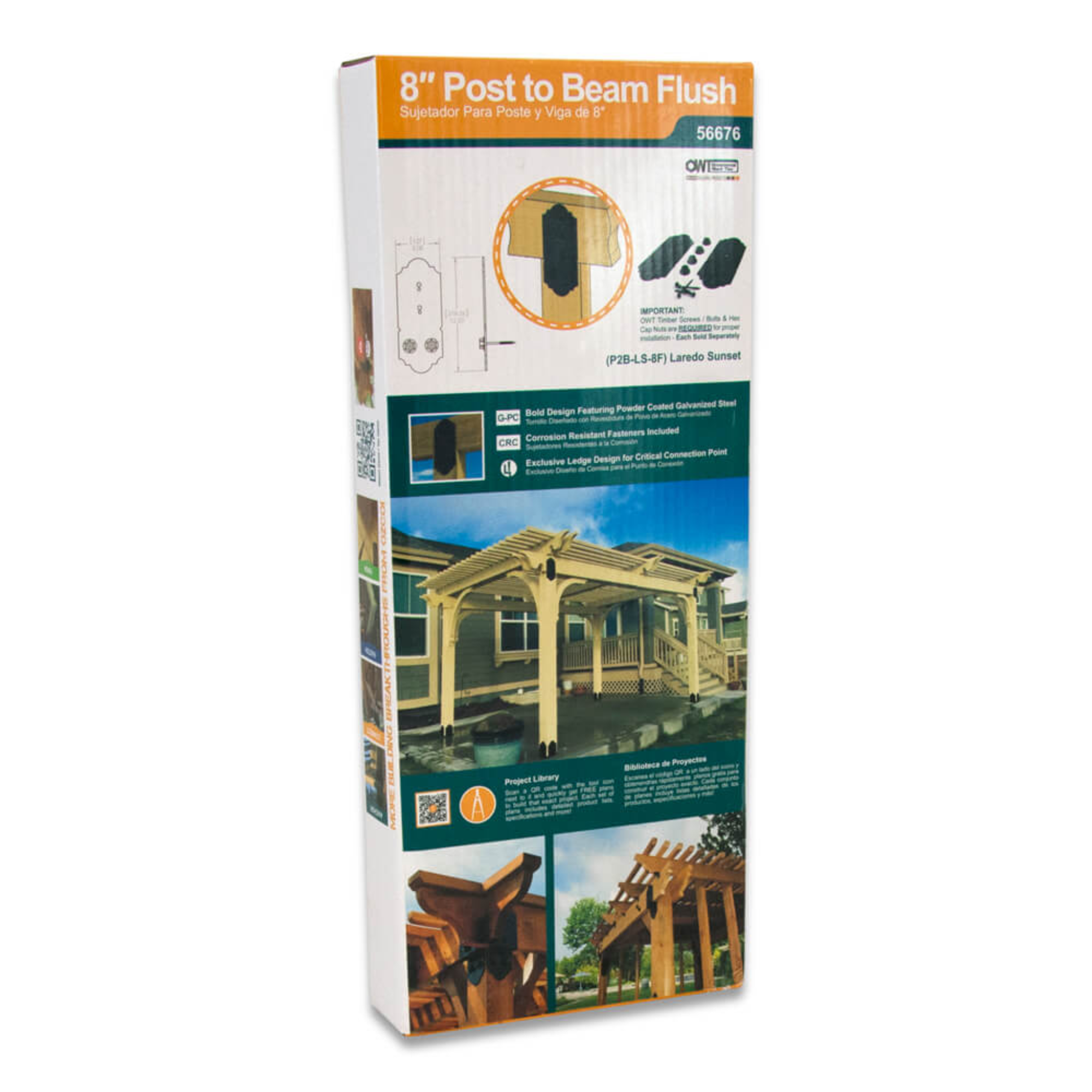OZCO Laredo Sunset post to beam flush connector retail packaging