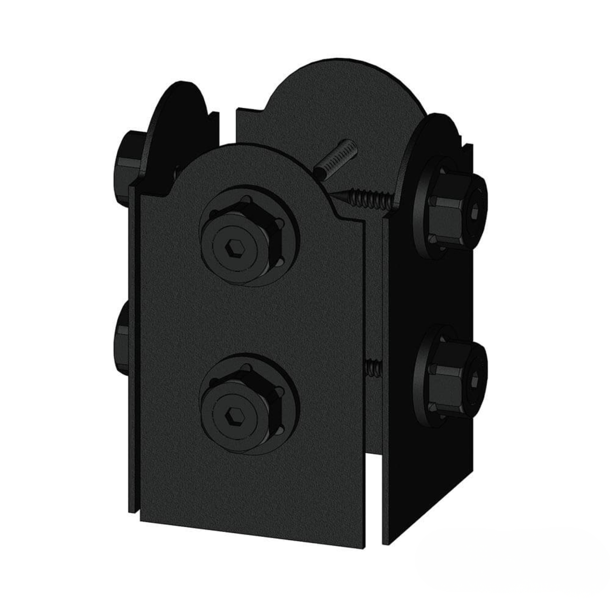 OZCO OWT 4x4 faux post base plates Laredo Sunset with decorative steel wraps and mounting hardware