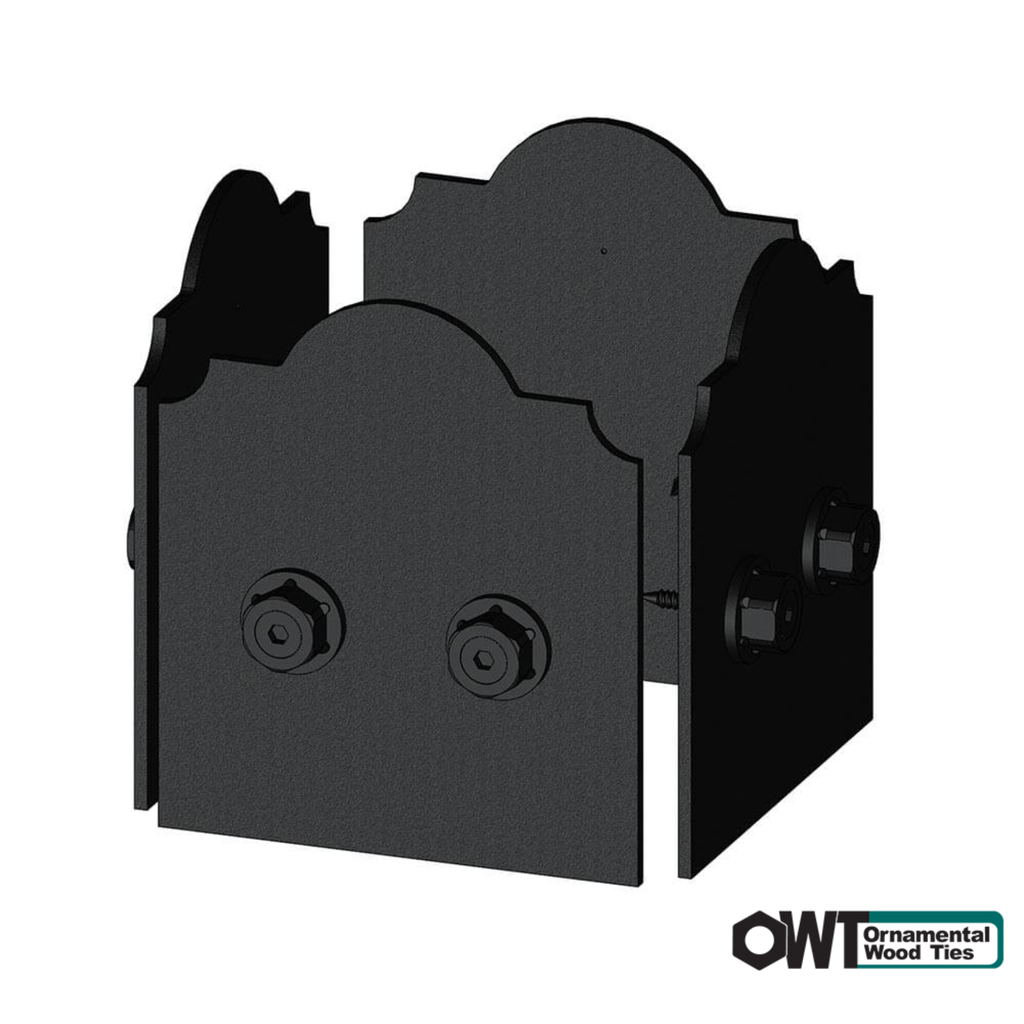 OZCO OWT 8x8 faux post base plates Laredo Sunset assembled decorative post base wrap