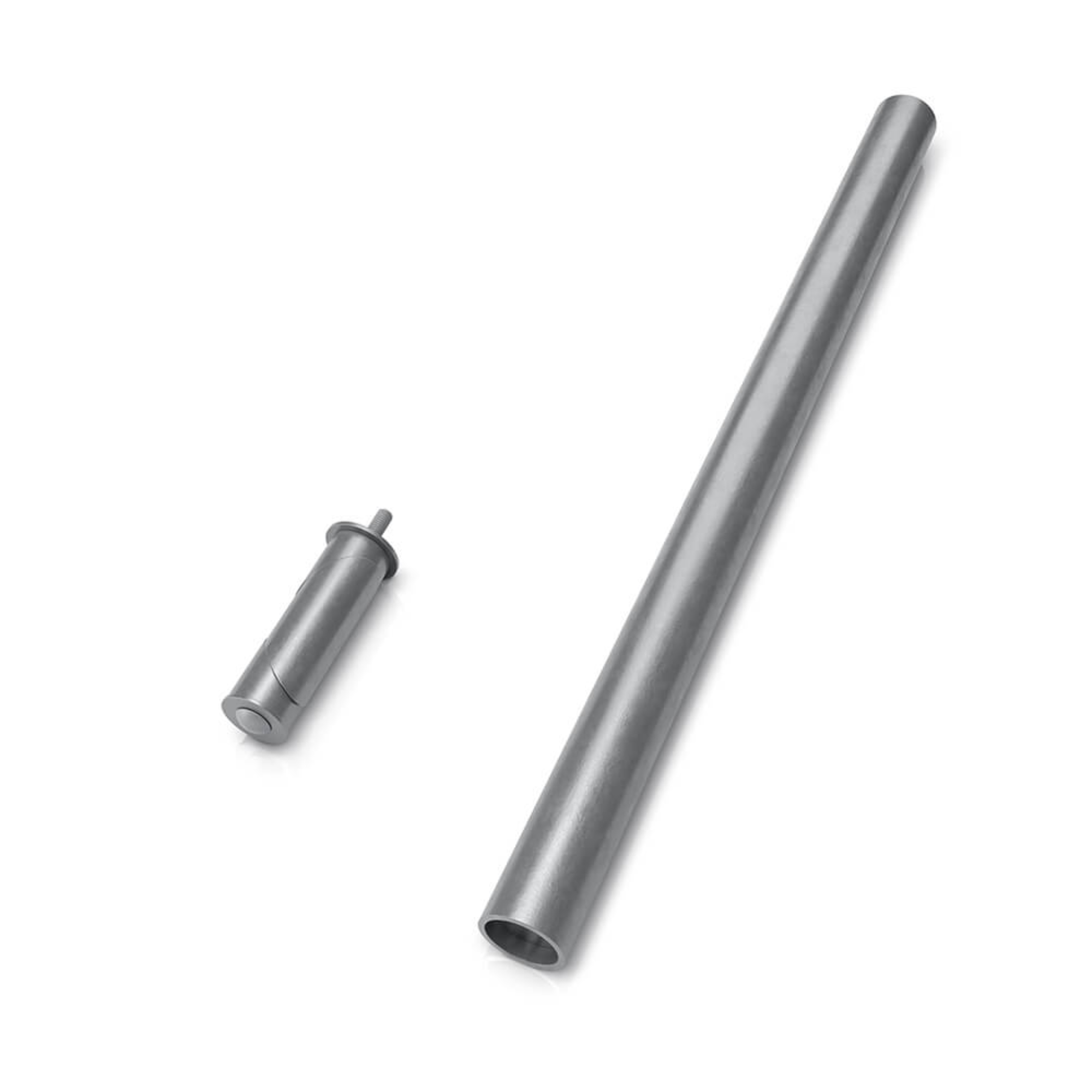Side view of OZCO OZ-Fence 3 foot post extender showing galvanized sleeve and extension tube