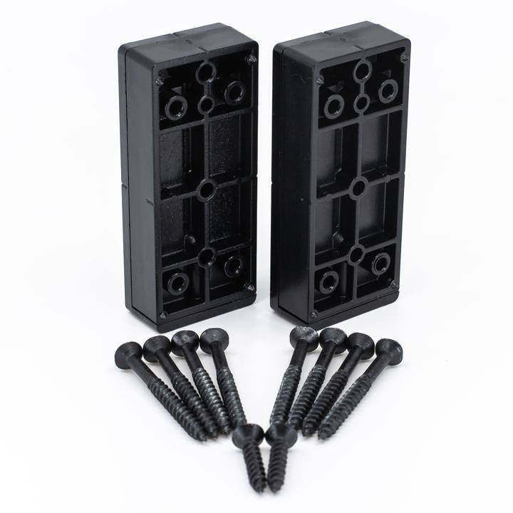TITAN Shadow Rail Connector for level wood railings in black finish