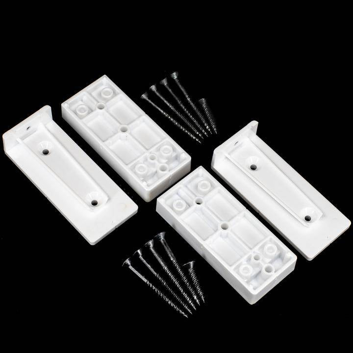 TITAN Shadow Rail Connector for level wood railings in white finish
