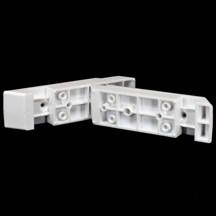 TITAN Shadow Rail Connector for wood stair railings in white finish