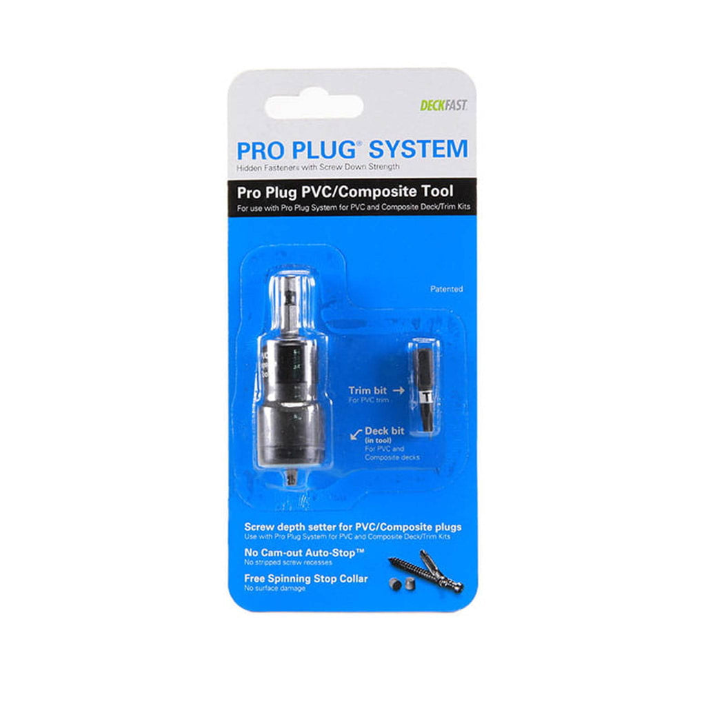Starborn Pro Plug PVC and Composite Tool with Deck and Trim Bits, Auto-Stop Setting Tool for Decking