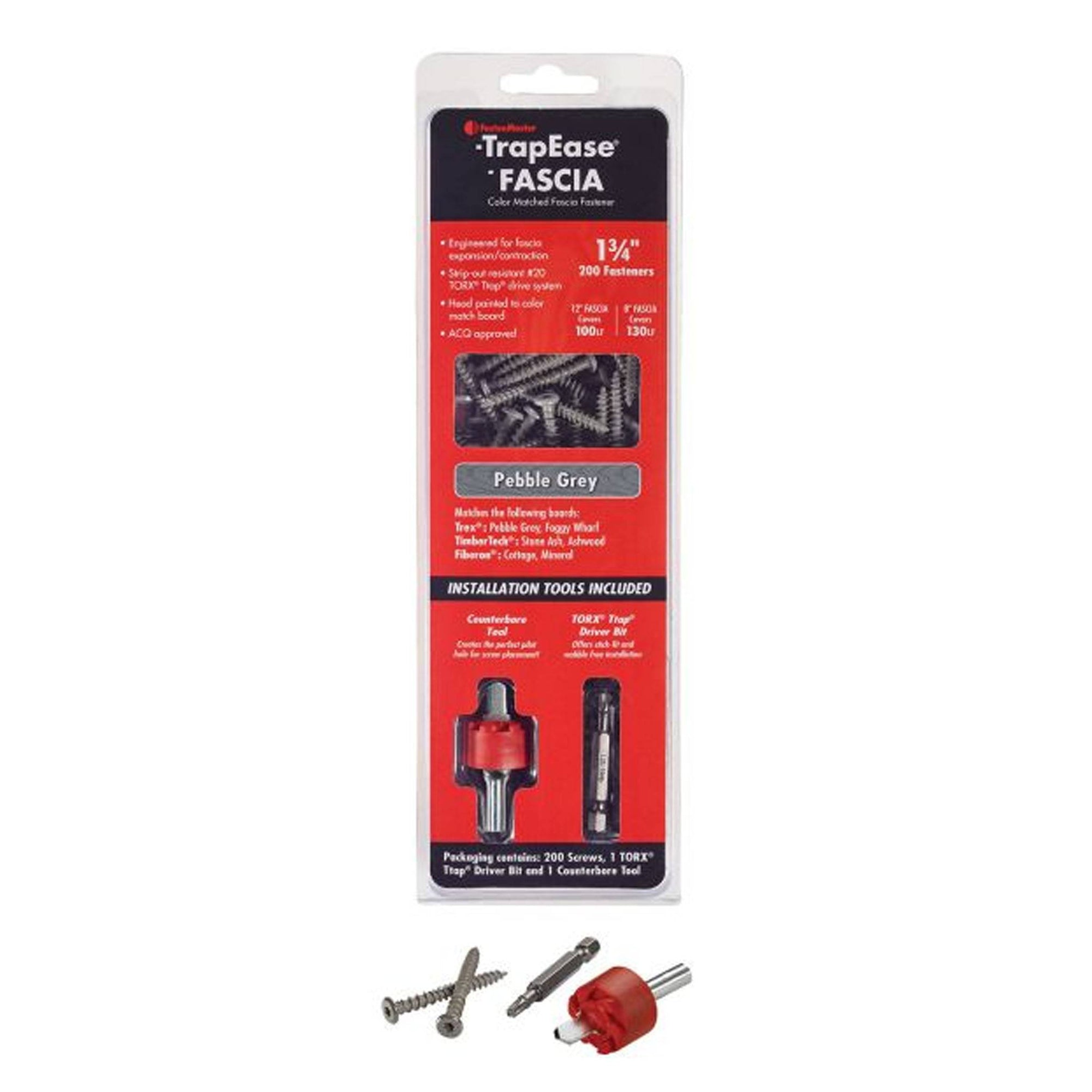TrapEase color matched Fascia screws