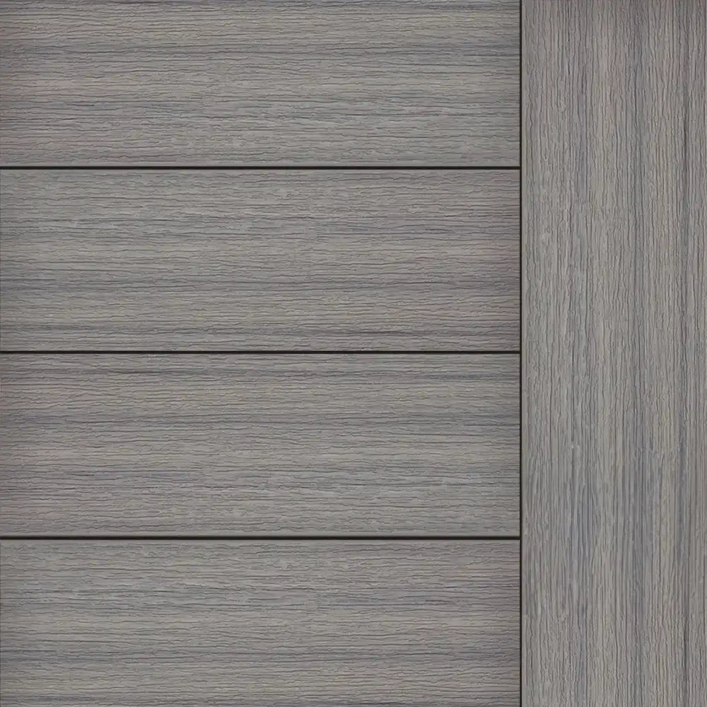 Trex Select G2 Milestone composite decking with a soft light grey wood grain and subtle dark streaks.
