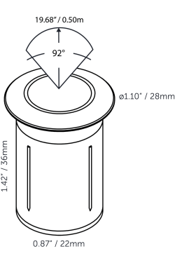 in-lite Dot 22 - technical drawing with dimensions