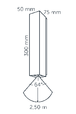 in-lite Evo Down 100-230V - technical drawing with dimensions