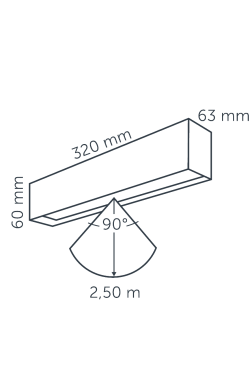 in-lite Evo Down - technical drawing with dimensions