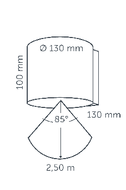 in-lite Halo Down 100-230V - technical drawing with dimensions