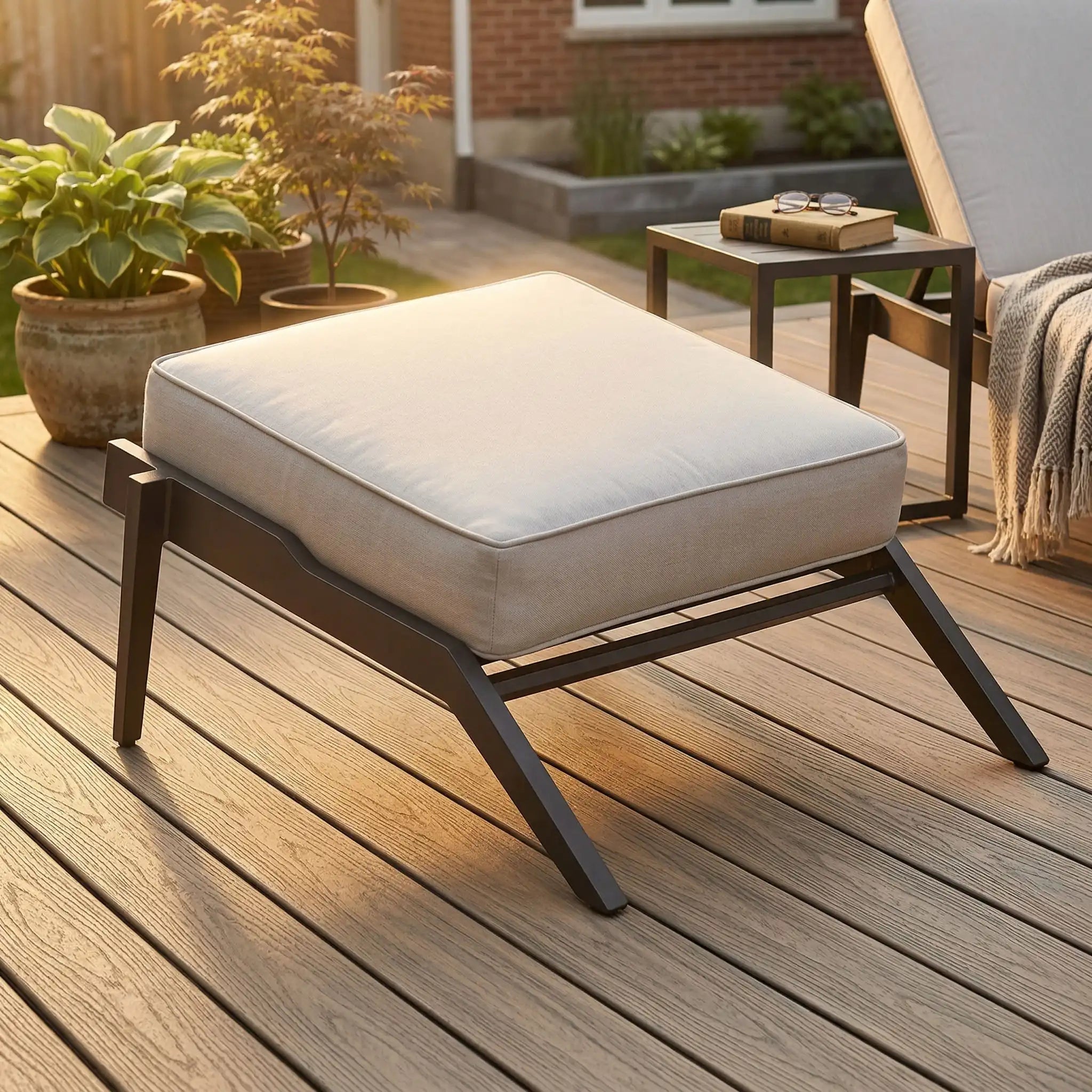 Plank & Hide Adeline Ottoman - Thumbnail 2