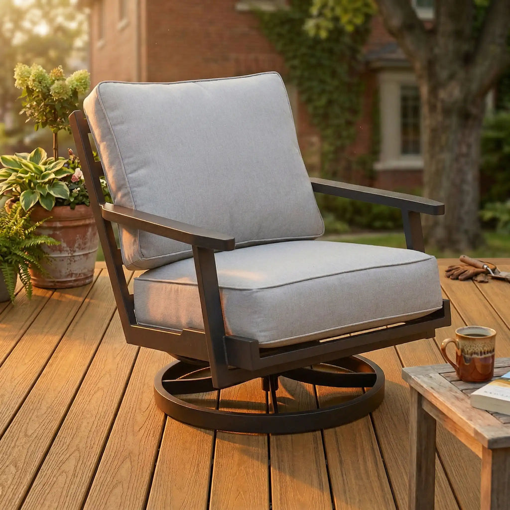 PLANK & HIDE  Adeline Swivel Rocker