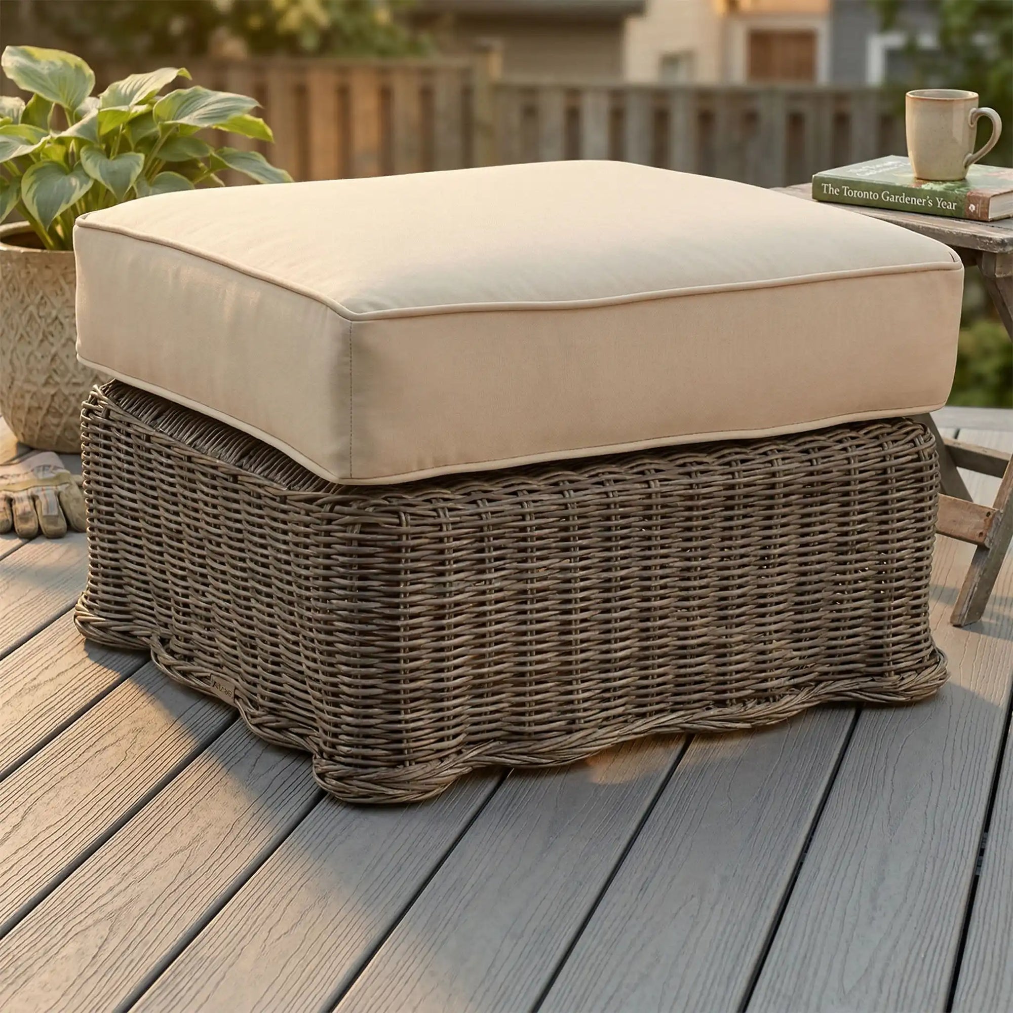 PLANK & HIDE Cosette Ottoman