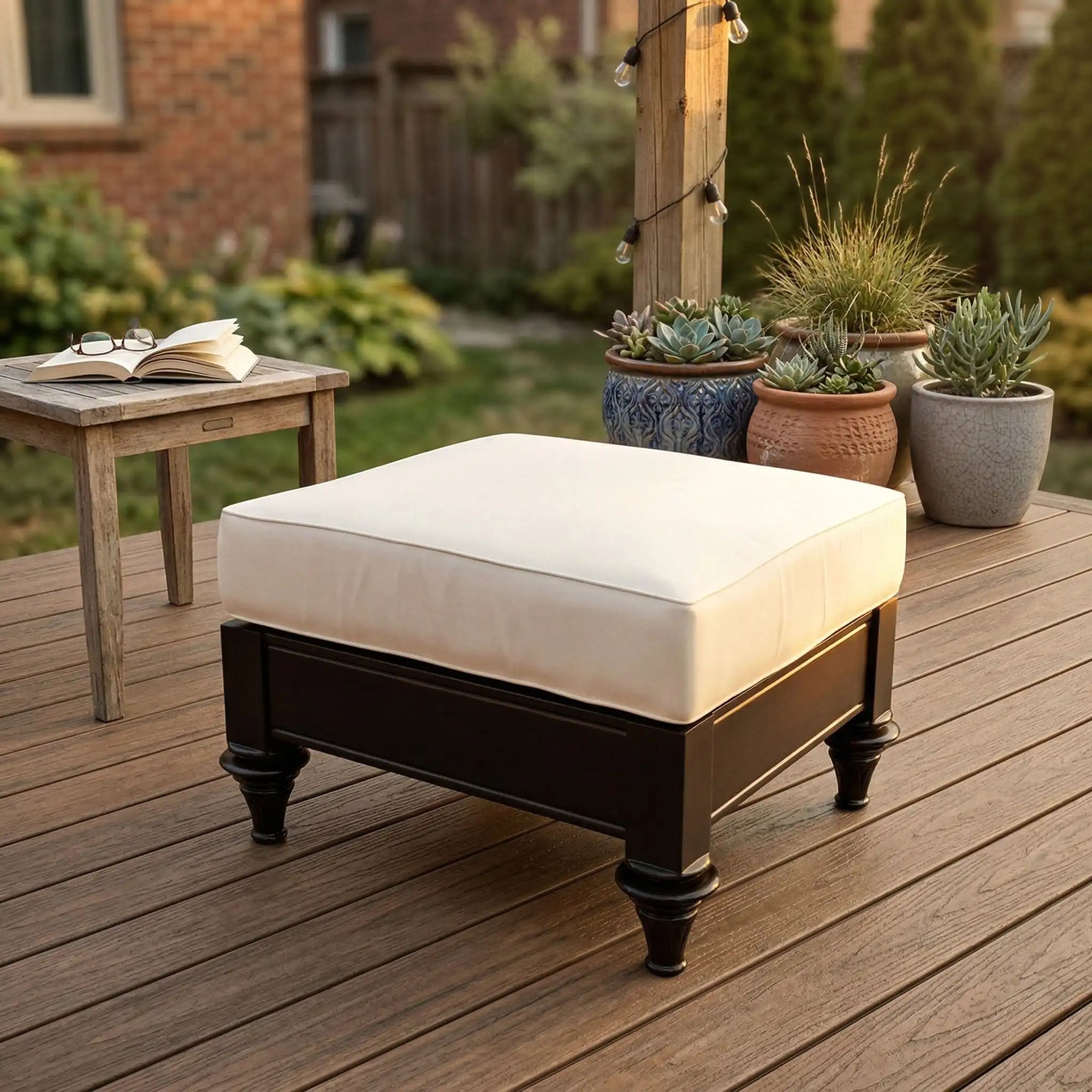PLANK & HIDE Grenada Ottoman