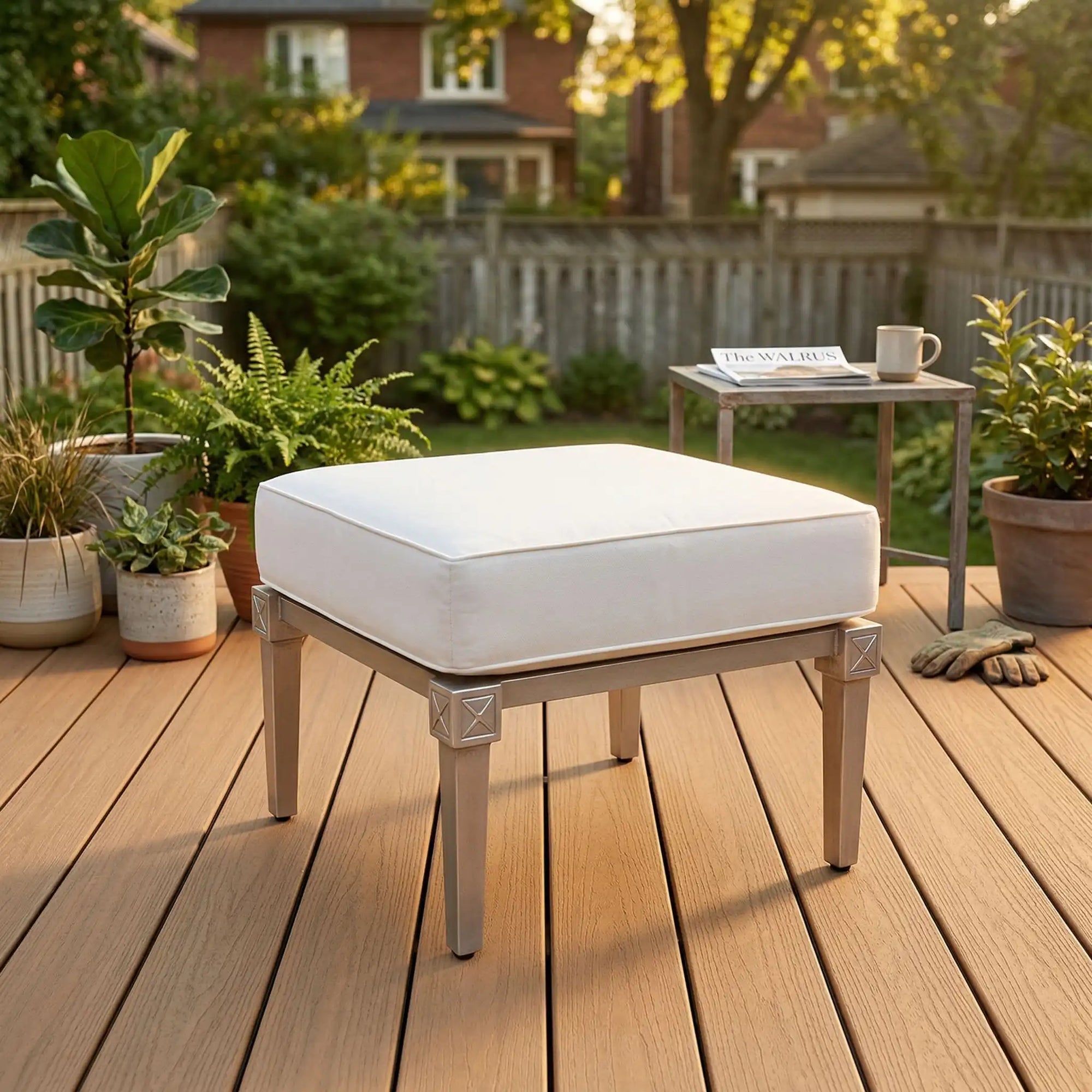 PLANK & HIDE Pelham Ottoman