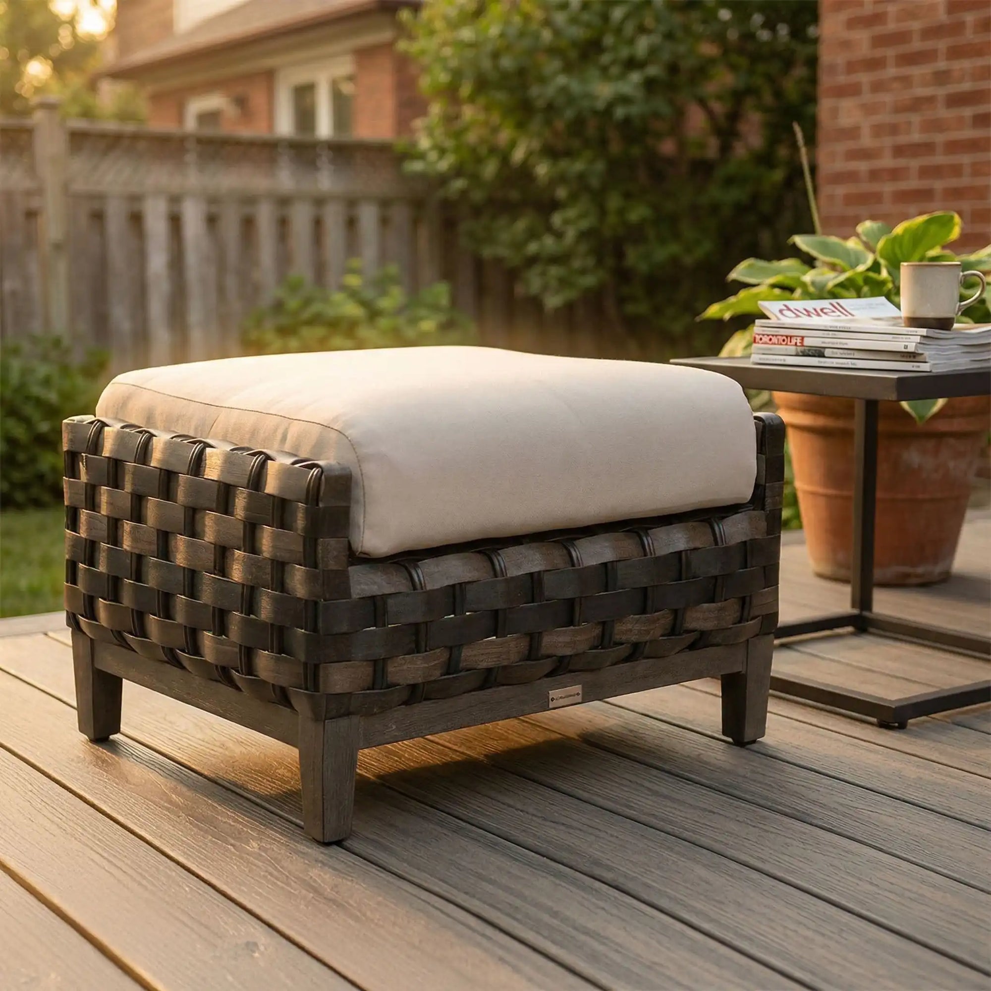 PLANK & HIDE Saba Ottoman