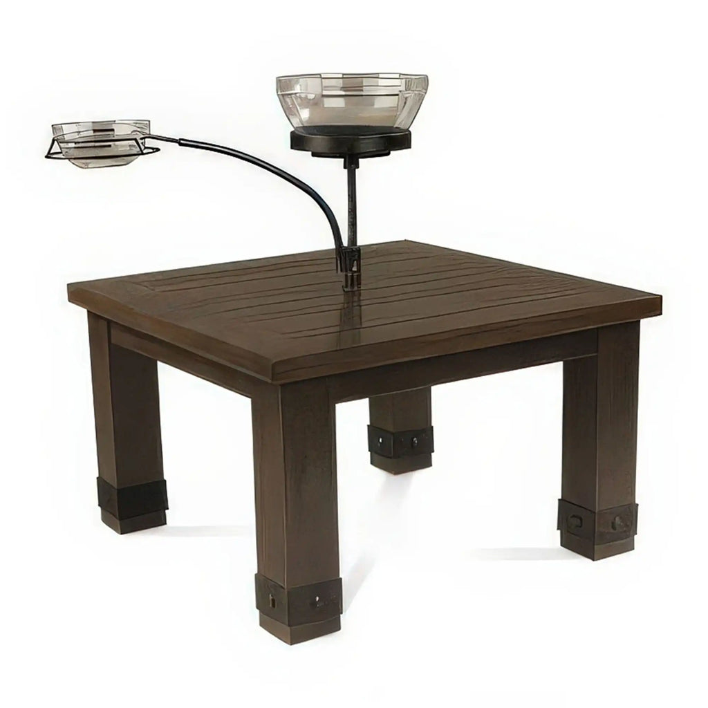 PLANK & HIDE Sadie End Table with Orbital Bowl