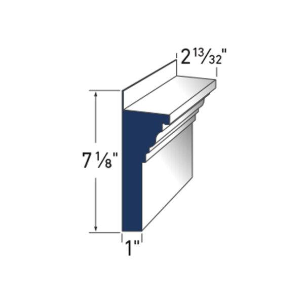 AZEK Crosshead Pediment – Decorative PVC moulding for doors and windows, moisture-resistant and durable for long-lasting architectural finishes