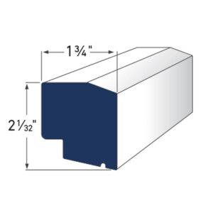 Diagram of AZEK Trim Historic Sill (AZM–6930) with precise dimensions, showcasing its durable PVC design for classic window sills and seamless transitions.