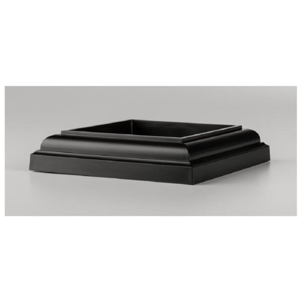 TimberTech 5.5” x 5.5” Post Skirt in Matte Black – Composite base cover for TimberTech railing systems, providing a polished and protective finish.