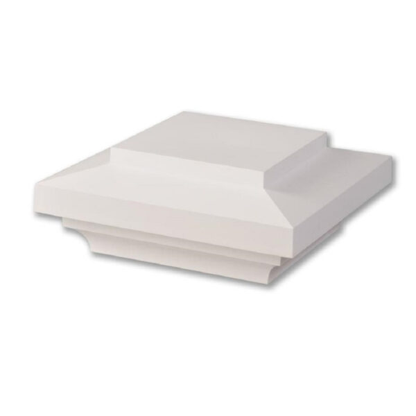 TimberTech 5.5” x 5.5” Post Cap in Matte White – Durable composite cap for use with TimberTech 5.5” Post Sleeves