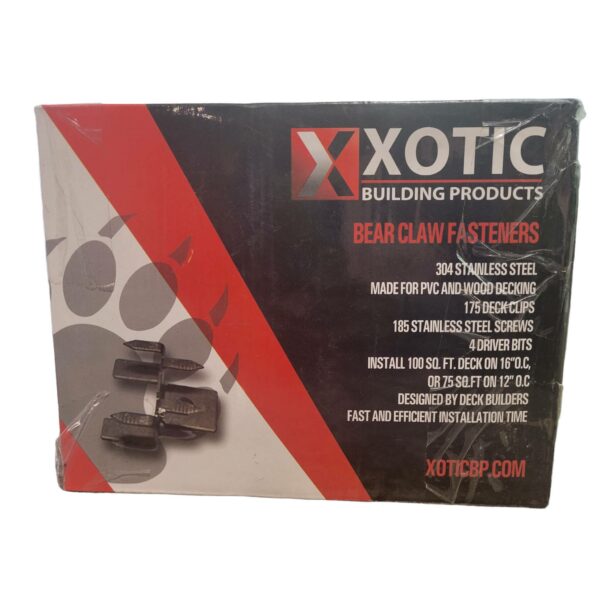 box of xotic bear claw hidden fasteners