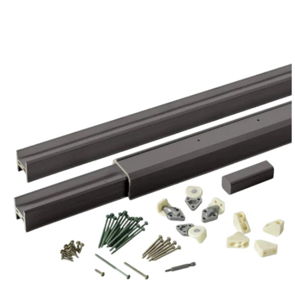 TimberTech Universal Rail Pack in White – Includes 1 Universal Rail, 2 Support Rails, Hardware & Footblocks for secure composite railing installation